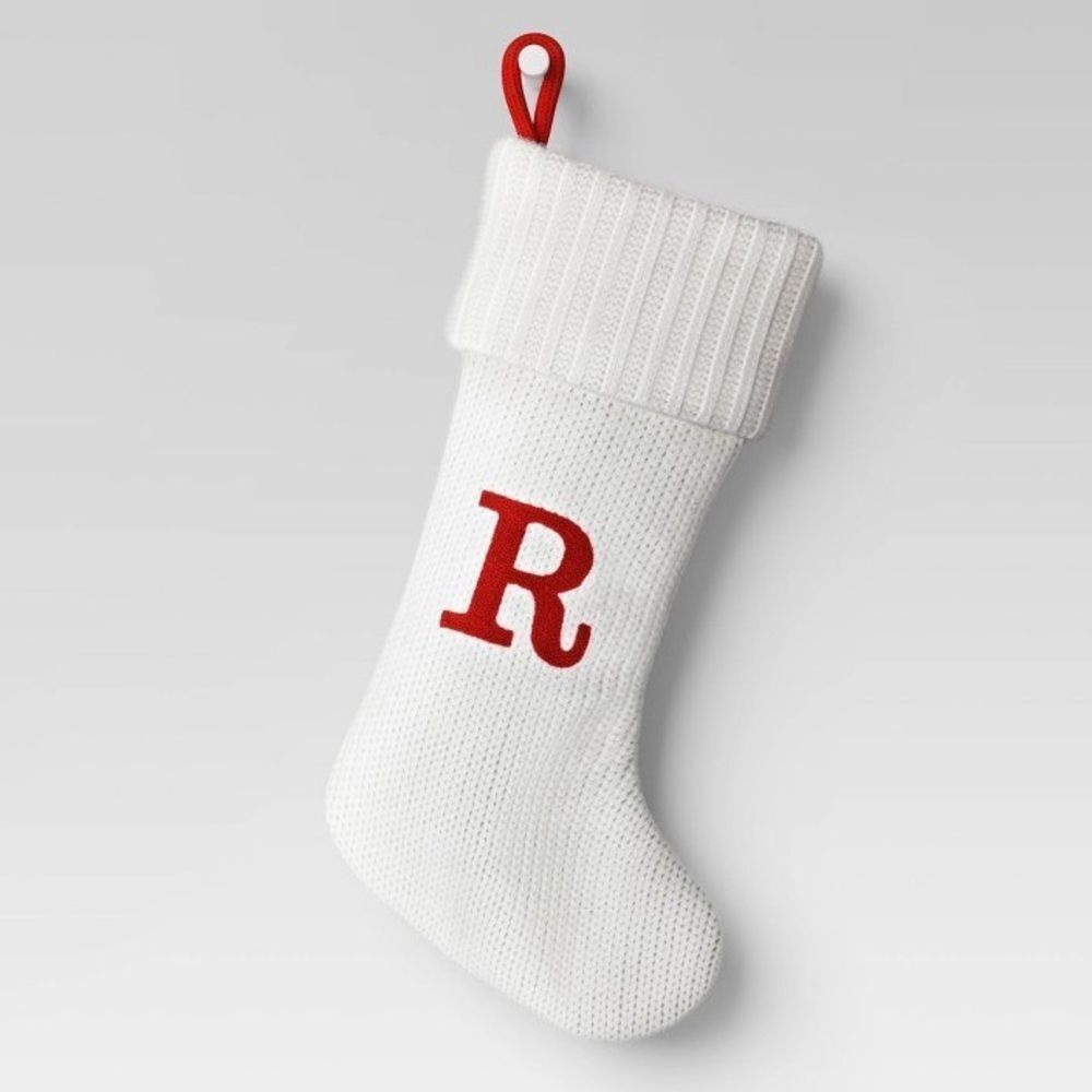 Wondershop Cream Knitted Monogram R In Red Color